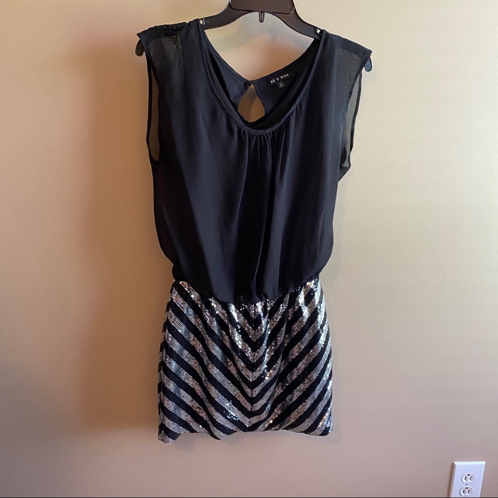 Black and silver dress
